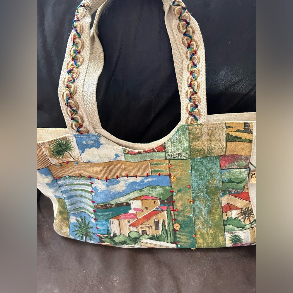 Paul Brent painted summer bag. Great shape 10 in height. 18 inches width